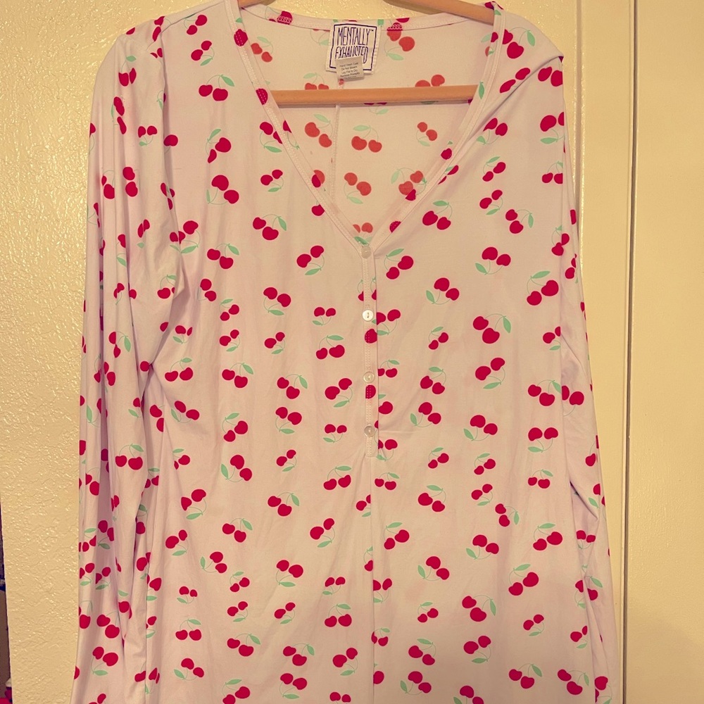 Mentally Exhausted Cherry Onsie